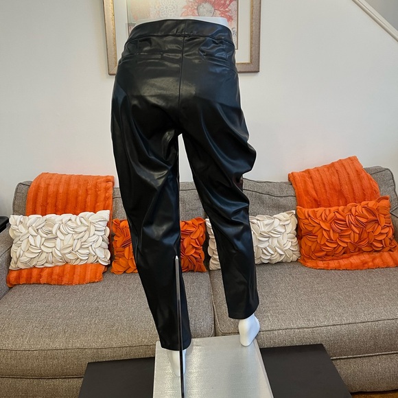 ❣️🆕Calvin Klein Black Faux Leather Slim Leg Suit Pants❣️ - Picture 7 of 11